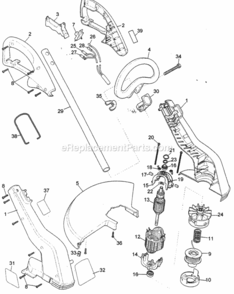 Page A Diagram and Parts List for 90074522  Craftsman Hedge Trimmer