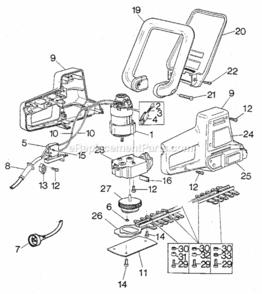Page A Diagram and Parts List for 900796690  Craftsman Hedge Trimmer