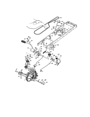 Ground Drive Diagram and Parts List for 917276680  Craftsman Lawn Tractor