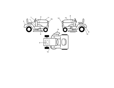 Decals Diagram and Parts List for 917203841  Craftsman Lawn Tractor