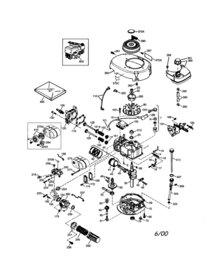 Engine Diagram and Parts List for 143995008  Craftsman Engine