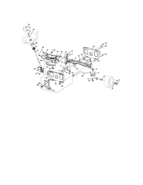 Steering Assembly Diagram and Parts List for 917276630  Craftsman Lawn Tractor