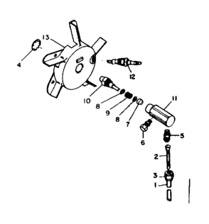 Burner Head Assembly Diagram and Parts List for 40413  Craftsman Heater