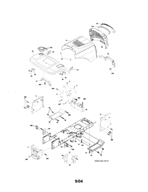 Chassis And Enclosures Diagram and Parts List for 917275400  Craftsman Lawn Tractor