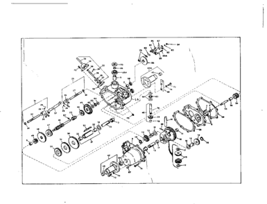 Transaxle Diagram and Parts List for 53681360  Craftsman Lawn Mower