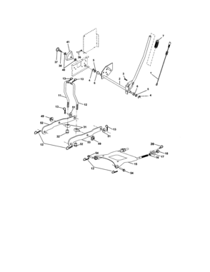 Lift Assembly Diagram and Parts List for 917273664  Craftsman Lawn Tractor