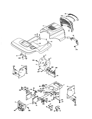Chassis And Enclosures Diagram and Parts List for 917277250  Craftsman Lawn Tractor