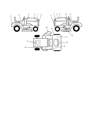 Decals Diagram and Parts List for 917252750  Craftsman Lawn Tractor