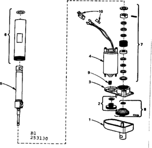Power Assist Lift Diagram and Parts List for 917253130  Craftsman Lawn Tractor