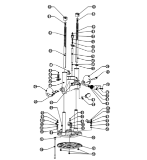 Plunge Base Diagram and Parts List for 32027680  Craftsman Router