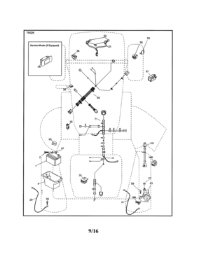 Electrical Diagram and Parts List for 917988210  Craftsman Lawn Tractor
