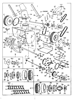 Part Location Diagram of 26084 Craftsman Engine frame