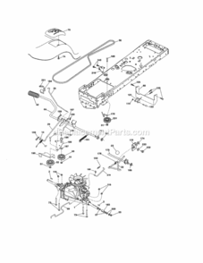 Page C Diagram and Parts List for 917203810  Craftsman Lawn Tractor