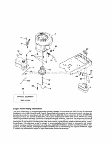 Page D Diagram and Parts List for 917203830  Craftsman Lawn Tractor