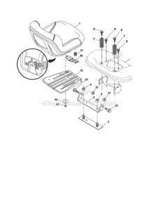 Page F Diagram and Parts List for 917203830  Craftsman Lawn Tractor