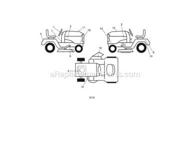 Page I Diagram and Parts List for 917203840  Craftsman Lawn Tractor