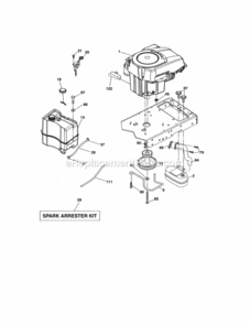 Page D Diagram and Parts List for 917203850  Craftsman Lawn Tractor