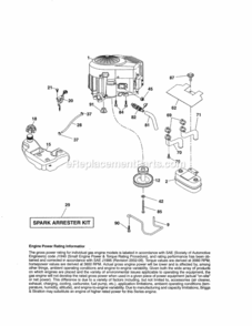 Page D Diagram and Parts List for 917203860  Craftsman Lawn Tractor