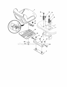 Page F Diagram and Parts List for 917203910  Craftsman Lawn Tractor