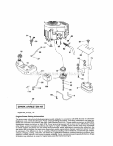 Part Location Diagram of 420722 Craftsman Tank Fuel Assembly