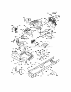 Page B Diagram and Parts List for 917203930  Craftsman Lawn Tractor