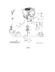 Part Location Diagram of 186054 Craftsman Gasket Muffler