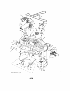 Page F Diagram and Parts List for 917203930  Craftsman Lawn Tractor