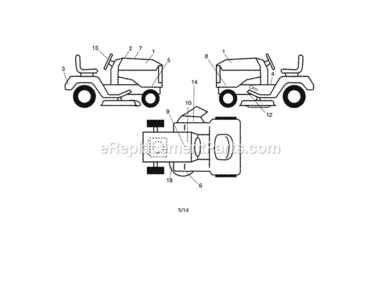Part Location Diagram of 586208001 Craftsman Decal
