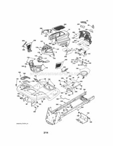 Page B Diagram and Parts List for 917204020  Craftsman Lawn Tractor