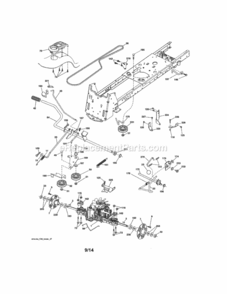 Page C Diagram and Parts List for 917204020  Craftsman Lawn Tractor