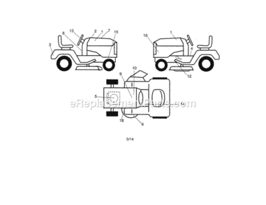 Page I Diagram and Parts List for 917204020  Craftsman Lawn Tractor