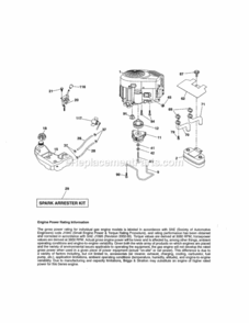 Page D Diagram and Parts List for 917204030  Craftsman Lawn Tractor