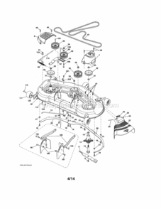 Page G Diagram and Parts List for 917204040  Craftsman Lawn Tractor