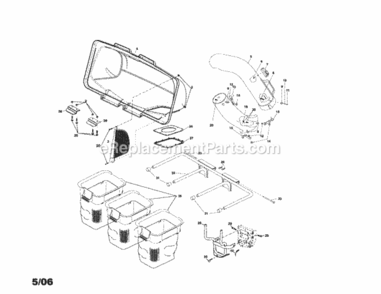 Page A Diagram and Parts List for 917248930  Craftsman Lawn Tractor Accessories