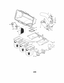 Page A Diagram and Parts List for 917249170  Craftsman Lawn Tractor Accessories