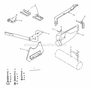 Page B Diagram and Parts List for 917249340  Craftsman Lawn Tractor Accessories