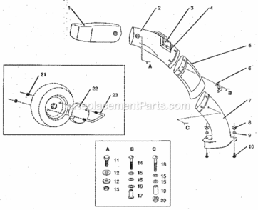 Page B Diagram and Parts List for 917249410  Craftsman Lawn Tractor Accessories