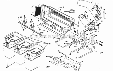 Page A Diagram and Parts List for 917249740  Craftsman Lawn Tractor Accessories