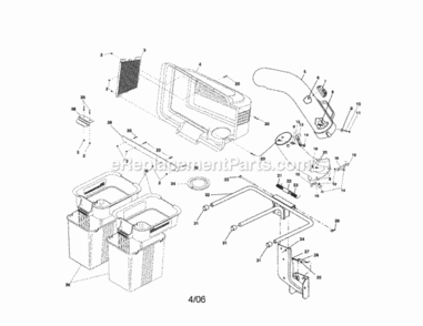 Page A Diagram and Parts List for 917249980  Craftsman Lawn Tractor Accessories