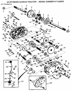 Page F Diagram and Parts List for 917250032  Craftsman Lawn Tractor