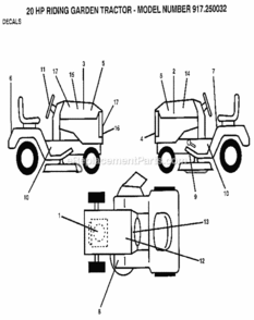 Part Location Diagram of 128884 Craftsman Decal