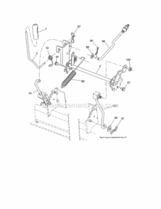 Page H Diagram and Parts List for 917250221  Craftsman Lawn Tractor