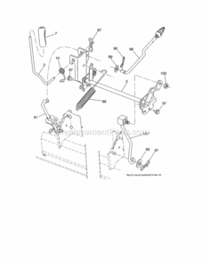 Page H Diagram and Parts List for 917250222  Craftsman Lawn Tractor