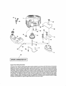 Page D Diagram and Parts List for 917250231  Craftsman Lawn Tractor