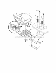 Page E Diagram and Parts List for 917250250  Craftsman Lawn Tractor