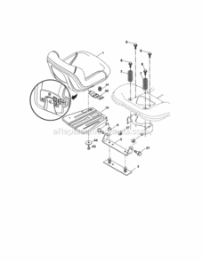 Page E Diagram and Parts List for 917250251  Craftsman Lawn Tractor