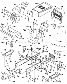 Page B Diagram and Parts List for 917250270  Craftsman Lawn Tractor