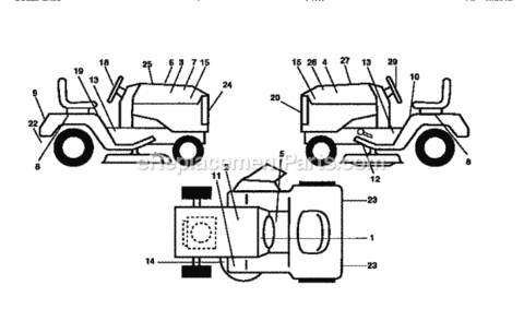 Page F Diagram and Parts List for 917250270  Craftsman Lawn Tractor