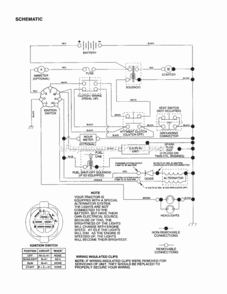 Page K Diagram and Parts List for 917250370  Craftsman Lawn Tractor