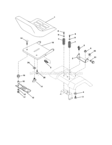 Page E Diagram and Parts List for 917250370  Craftsman Lawn Tractor